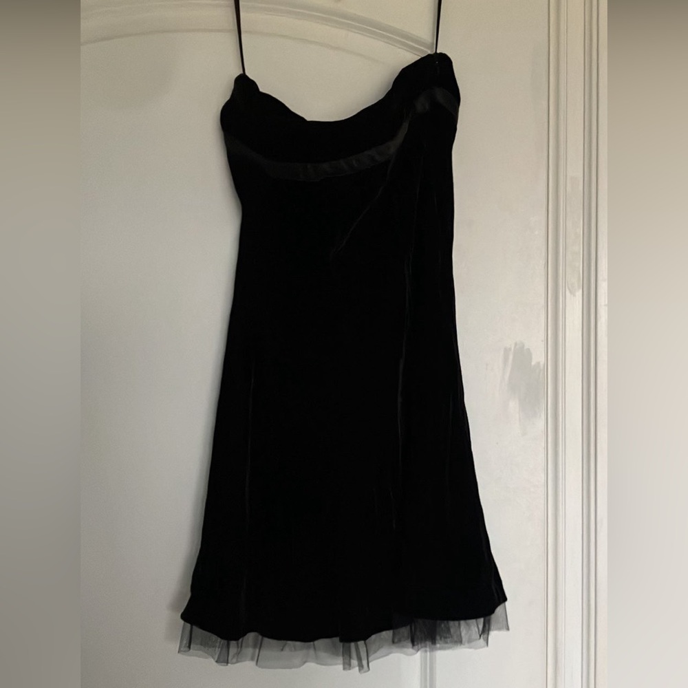 Black velvet pencil skirt